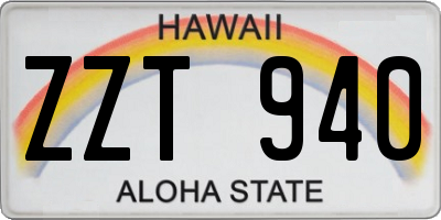 HI license plate ZZT940