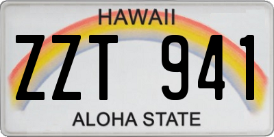 HI license plate ZZT941