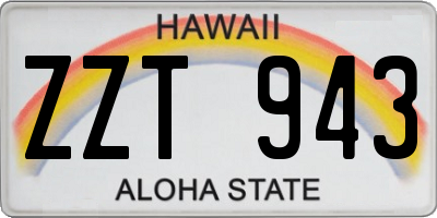 HI license plate ZZT943