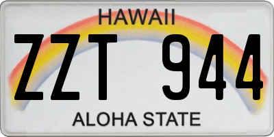 HI license plate ZZT944