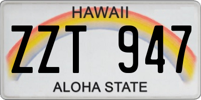 HI license plate ZZT947