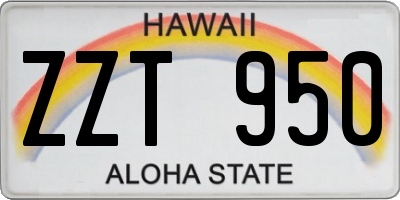 HI license plate ZZT950