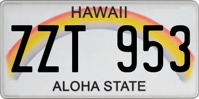 HI license plate ZZT953