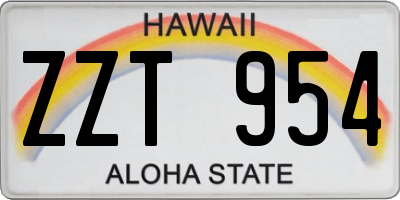 HI license plate ZZT954