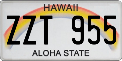 HI license plate ZZT955