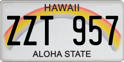 HI license plate ZZT957