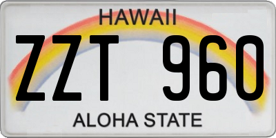 HI license plate ZZT960