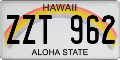 HI license plate ZZT962