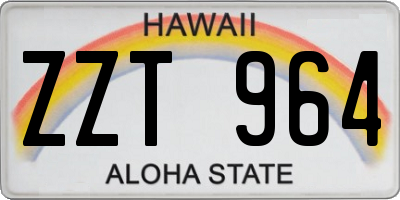 HI license plate ZZT964