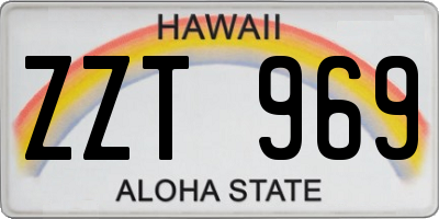 HI license plate ZZT969