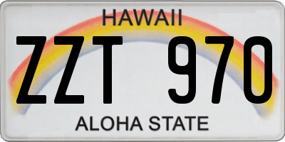 HI license plate ZZT970