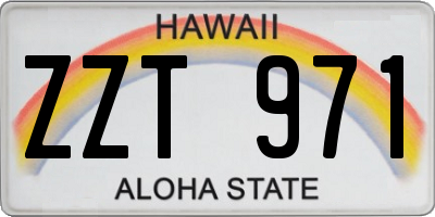 HI license plate ZZT971