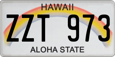 HI license plate ZZT973