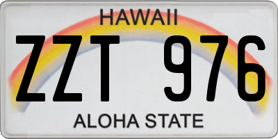 HI license plate ZZT976