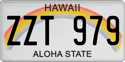 HI license plate ZZT979