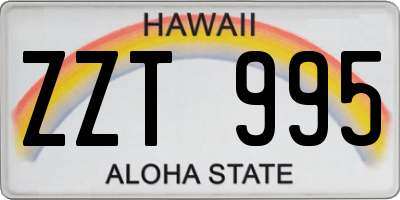 HI license plate ZZT995