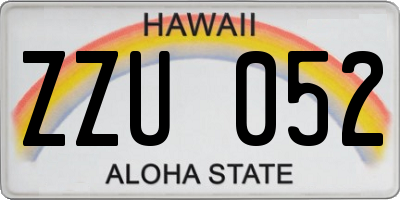 HI license plate ZZU052