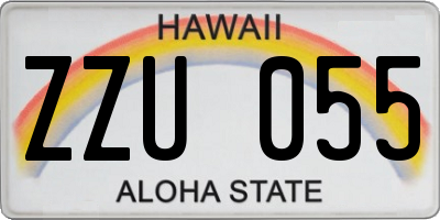 HI license plate ZZU055