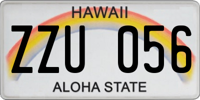 HI license plate ZZU056