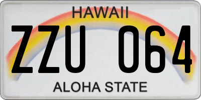 HI license plate ZZU064