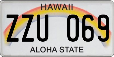 HI license plate ZZU069