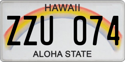 HI license plate ZZU074