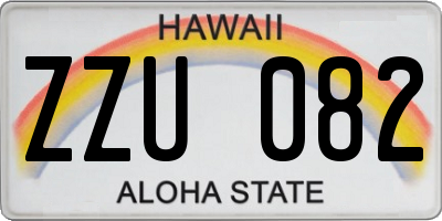 HI license plate ZZU082