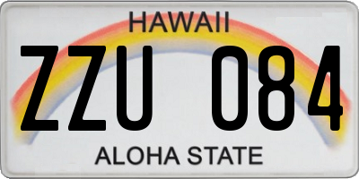 HI license plate ZZU084