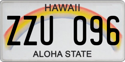 HI license plate ZZU096