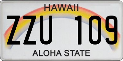 HI license plate ZZU109