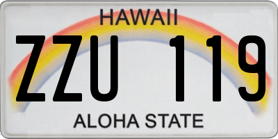 HI license plate ZZU119