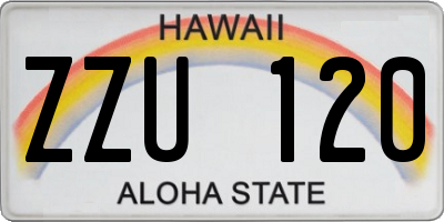 HI license plate ZZU120