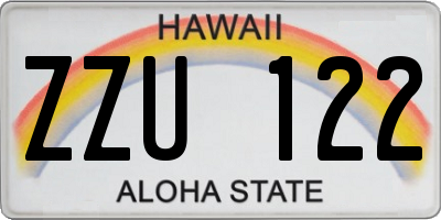 HI license plate ZZU122