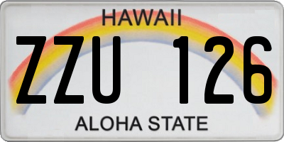 HI license plate ZZU126