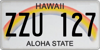 HI license plate ZZU127