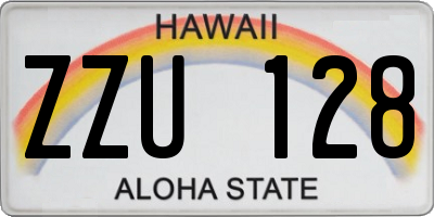 HI license plate ZZU128