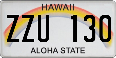 HI license plate ZZU130