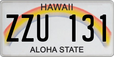 HI license plate ZZU131