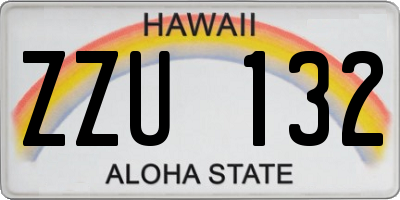 HI license plate ZZU132