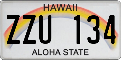 HI license plate ZZU134