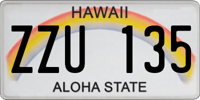 HI license plate ZZU135