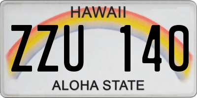 HI license plate ZZU140