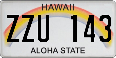 HI license plate ZZU143