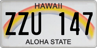 HI license plate ZZU147