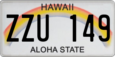 HI license plate ZZU149