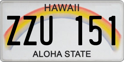 HI license plate ZZU151