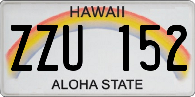 HI license plate ZZU152