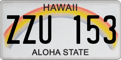 HI license plate ZZU153