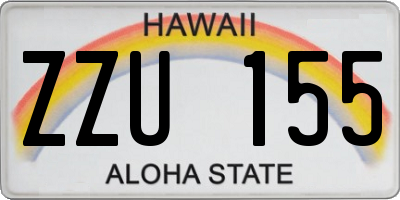 HI license plate ZZU155