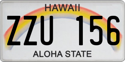 HI license plate ZZU156